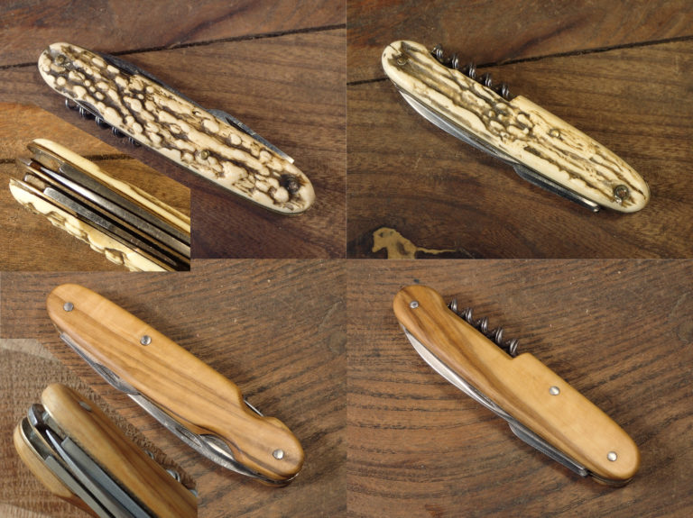 artisan coutelier - restauration de couteau : restauration de manche canif 6 pièces