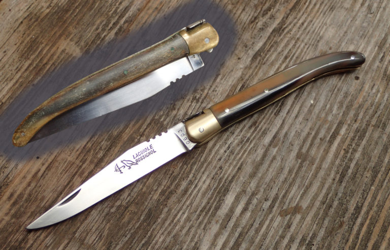 artisan coutelier - restauration de couteau : manche couteau Laguiole corne zébu