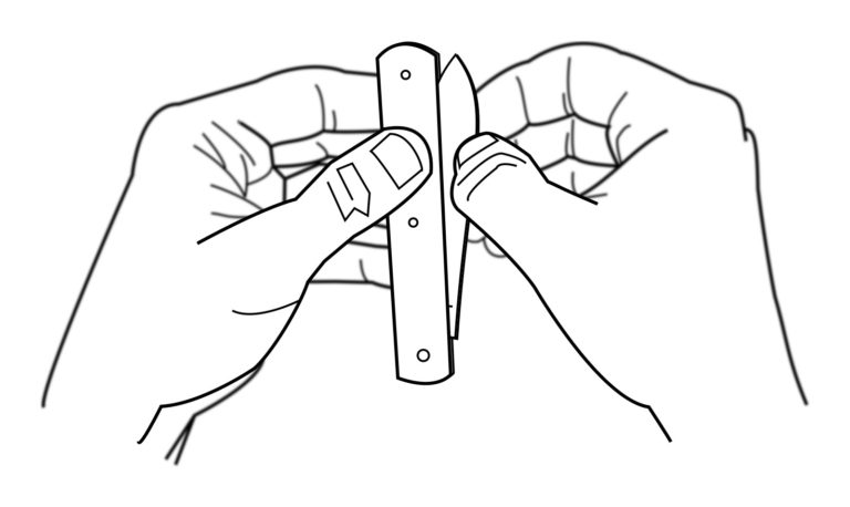 artisan coutelier -fiches pratiques coutellerie : ouvrir un couteau de poche pliant