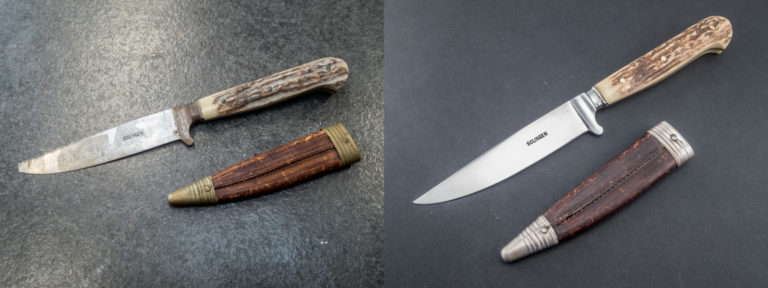 restauration couteau de chasse Solingen ancien