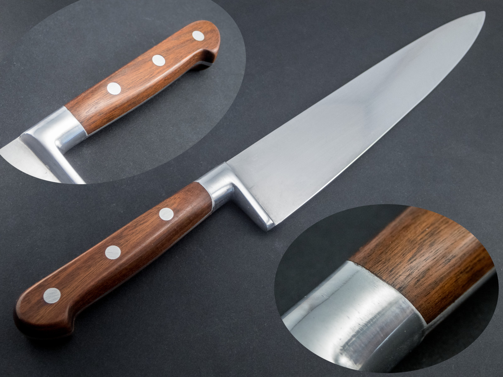 Couteau de cuisine artisanal - Couteau à pain manche en bois